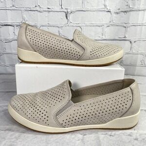 Dansko Womens Size 38 7.5-8 Odina Gray Leather Slip On Sneakers 4712940300‎
